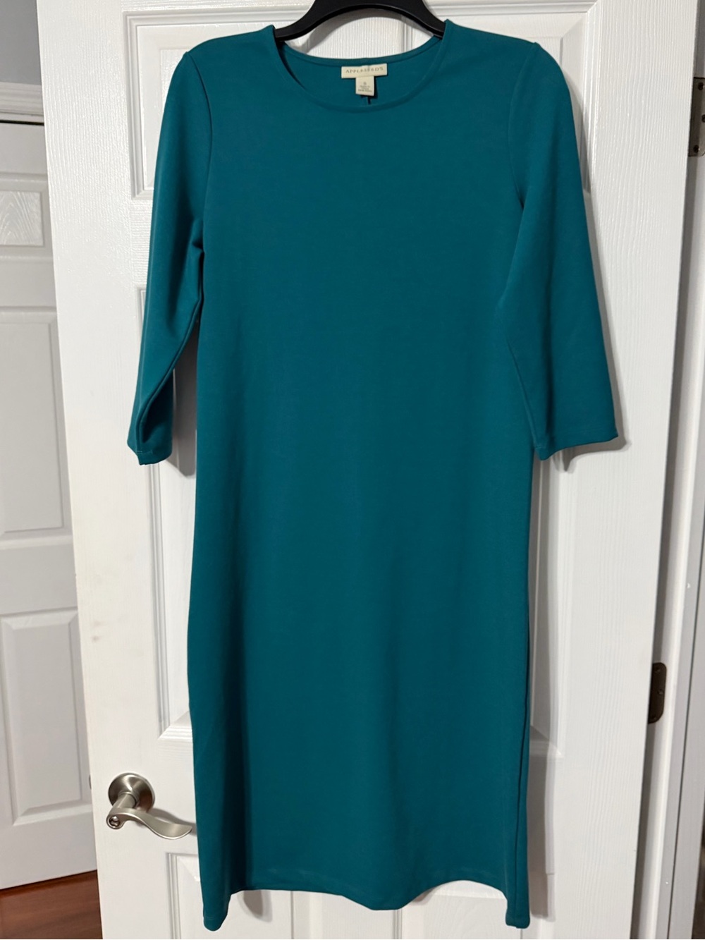 Appleseeds Teal Midi Sheath Dress